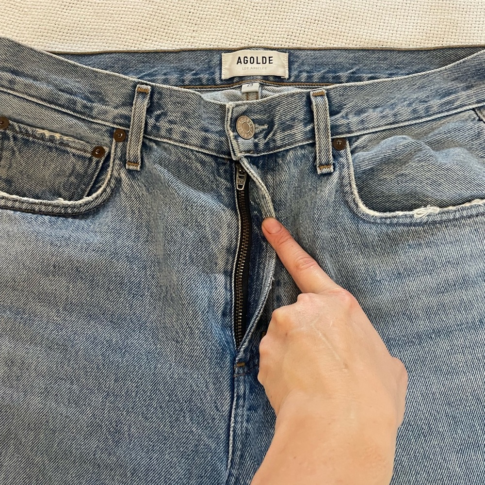 Agolde Cherie High Rise Straight Jeans Size 29 - Picture 4 of 13